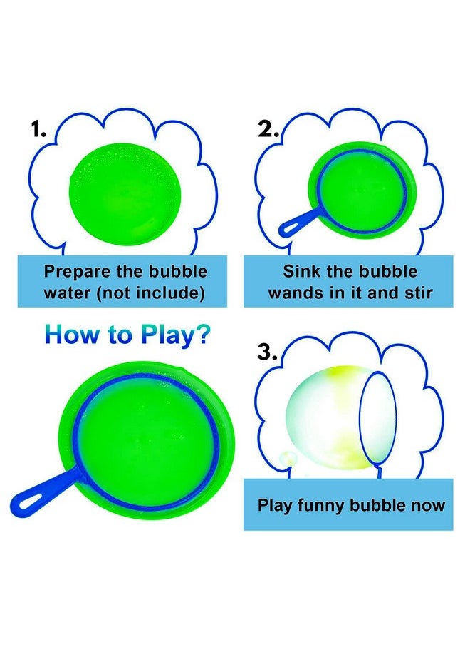 Bubble Wands Set, 15 Pack Big Bubble Wand Toy Set With Tray Bulk Funny Bubble Making Toys For Kids - Summer Outdoor Bubble Toys & Also Gifts For Kids Birthday Games Bubbles Party Favors