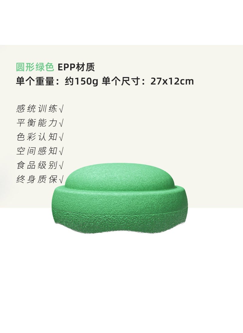 Rainbow River Stones Balance Board Round green★Environmentally friendly non-toxic food grade epp