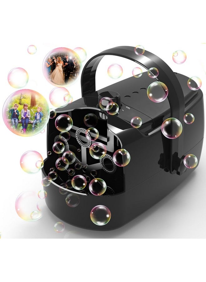 Bubble Machine Durable Automatic Bubble Blower, 18000+ Big Bubbles Per Minute Bubbles For Kids Toddlers Bubble Maker Operated By Plugin Or Batteries Bubble Toys For Indoor Outdoor Birthday Party