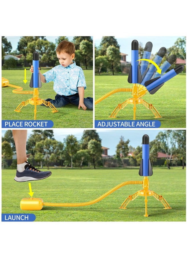 Rocket Launcher For Kids, 12 Foam Rockets And Launcher Pad, Launch Up To 100+Ft, Kids Outdoor Toys, Birthday Gift Toys For Kids Boys Girls Age 3 4 5 6 + Years Old