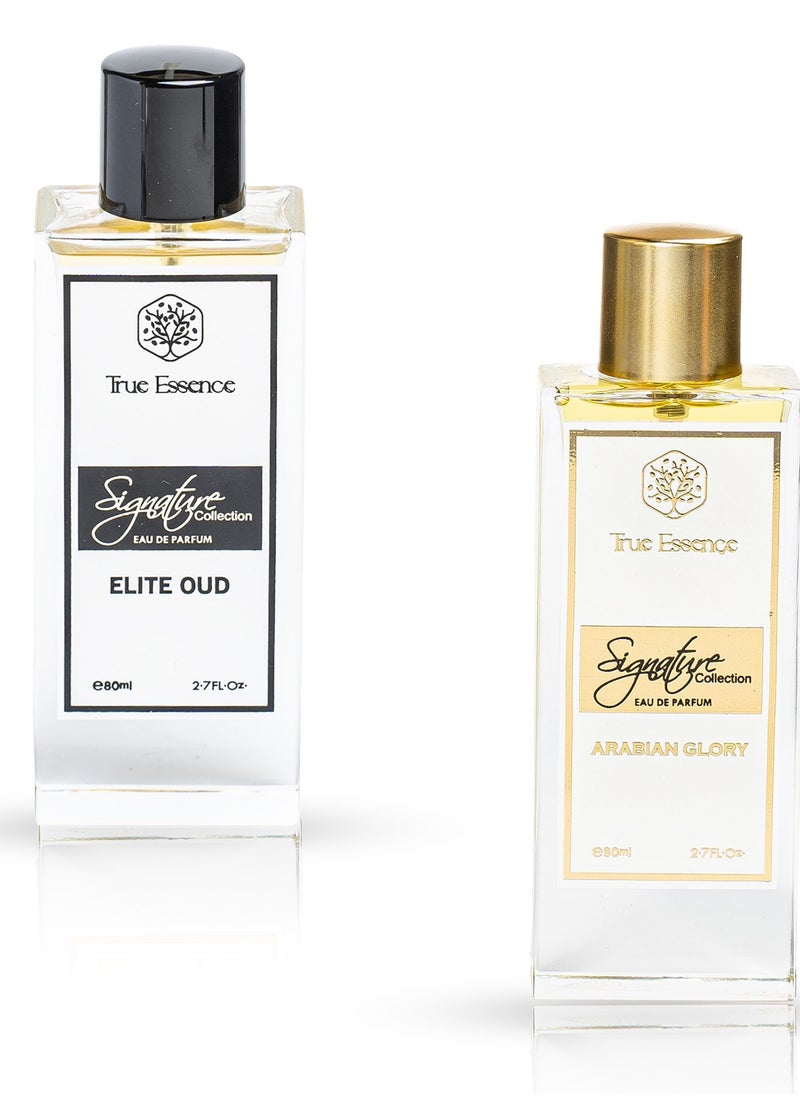 True Essence  Combo Pack Of 2 - Signature Collection Elite Oud And Arabian Glory 80 ml