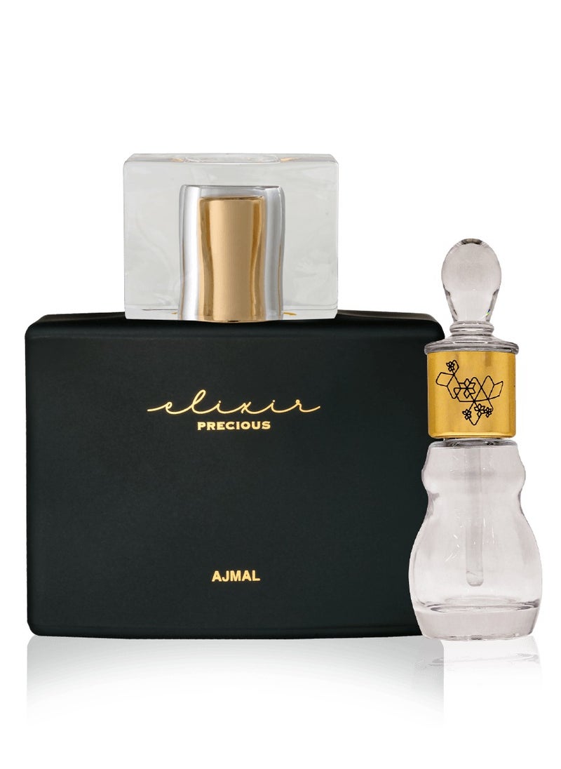 Elixir Precious EDP 100ml & Musk Silk Oil 12 GM - Sophisticated Fragrance Pairing