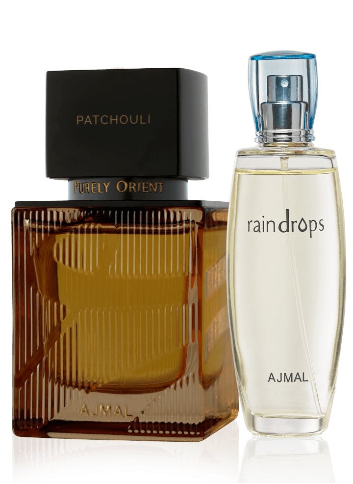 Purely Orient Patchouli EDP 75ml & Raindrops - Unique Fragrance Combo