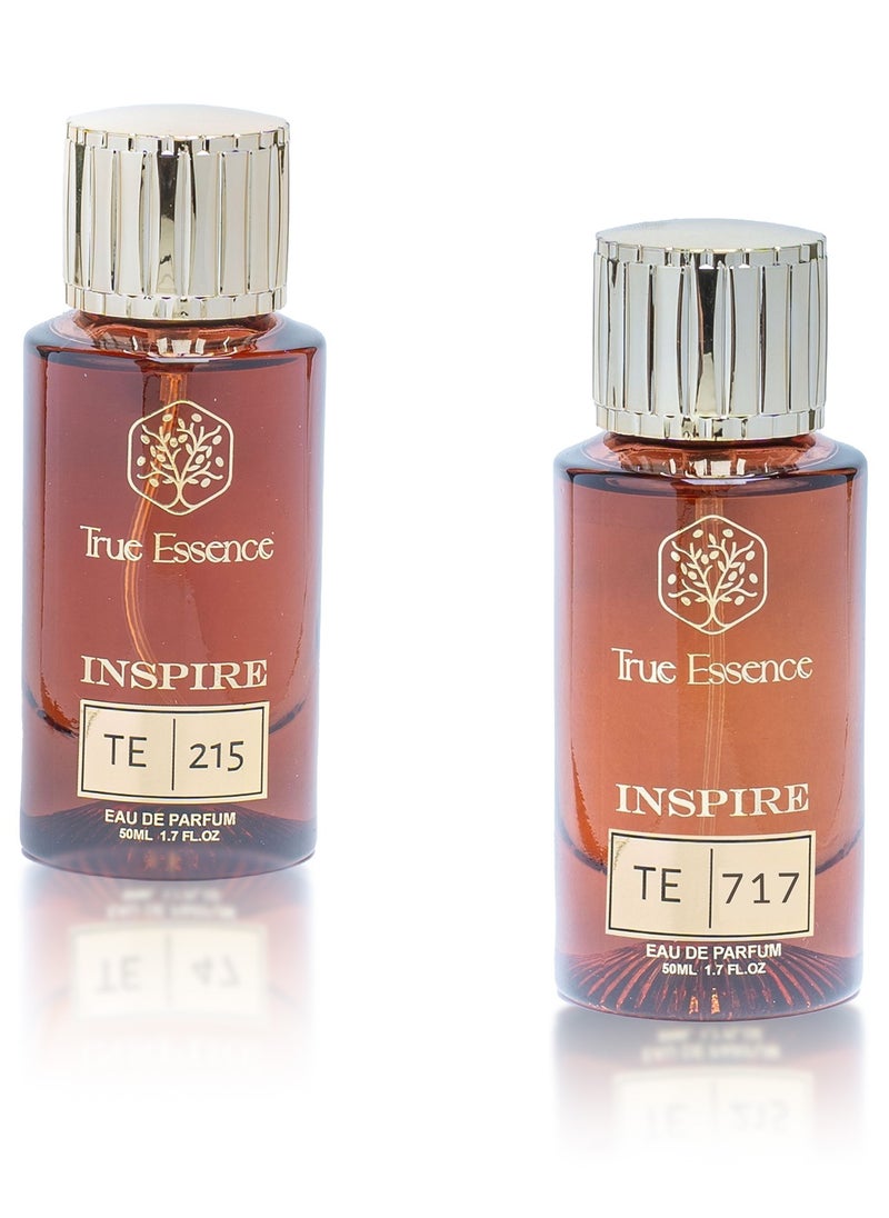 True Essence Inspire Collection TE 215 And TE 717 Eau De Parfum 50 ml For Unisex 1.7 FL.OZ