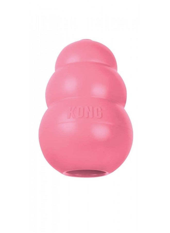 KONG - Puppy Toy Natural Teething Rubber - Fun to Chew, Chase and Fetch - for Small Puppies - Pink