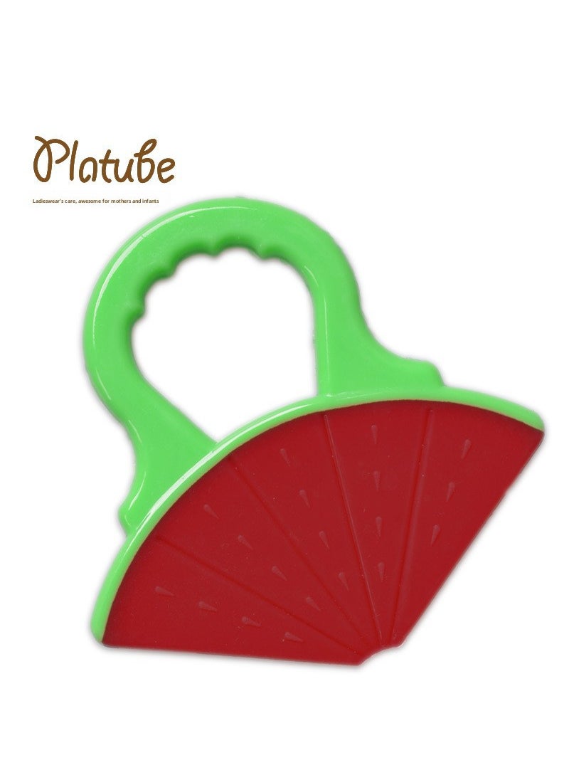 1 x 5 pcs Baby Teether Silicone Chew Toy Watermelon