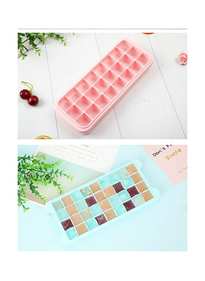 Ice Cube Tray With Lid Pink/clear 26x3x12cm