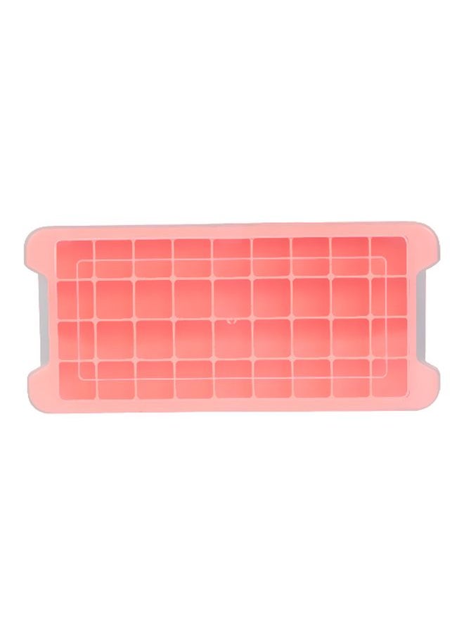 Ice Cube Tray With Lid Pink/clear 26x3x12cm