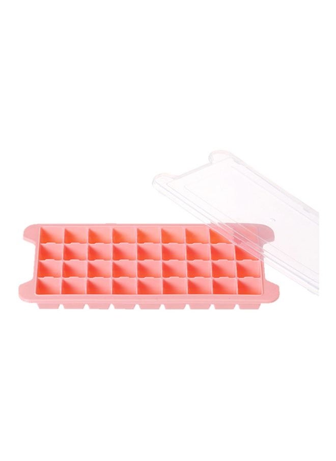 Ice Cube Tray With Lid Pink/clear 26x3x12cm