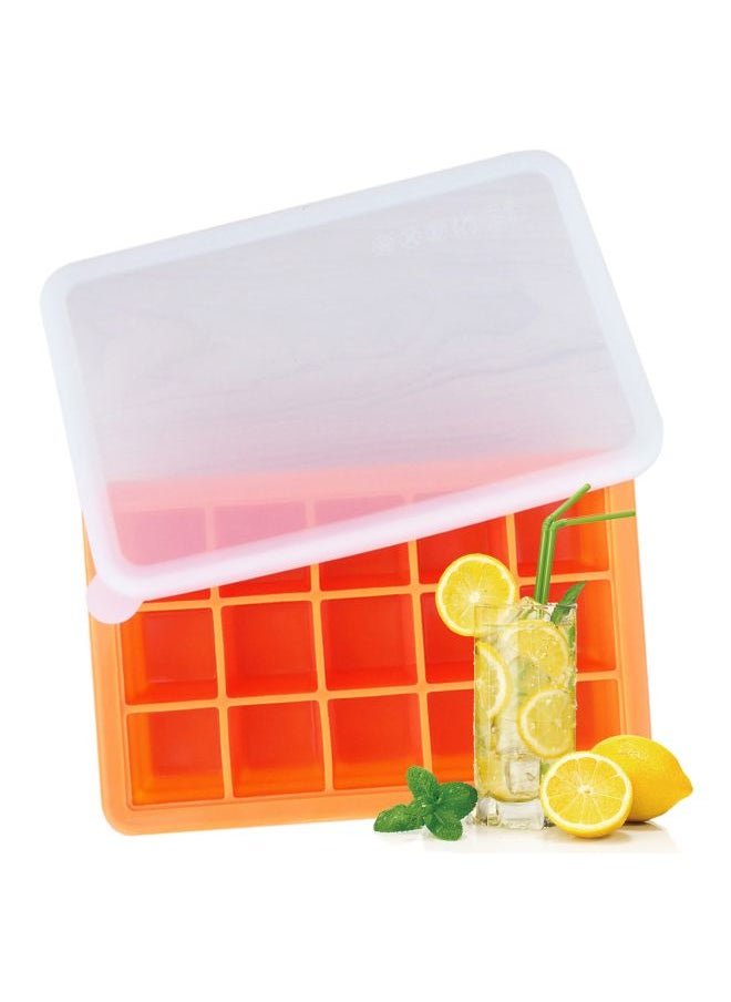 15 Grid Ice Cube Tray Orange 19.35x19.35inch