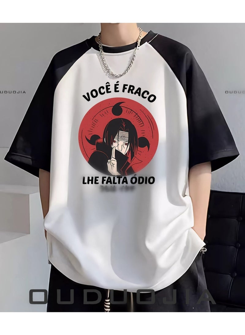 New Naruto Tulin Print Raglan T-shirt