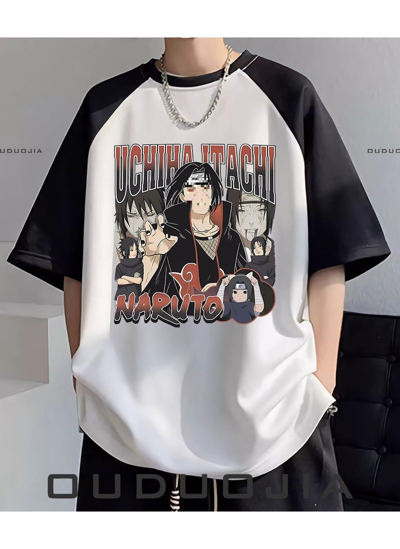 New Naruto Tulin Print Raglan T-shirt