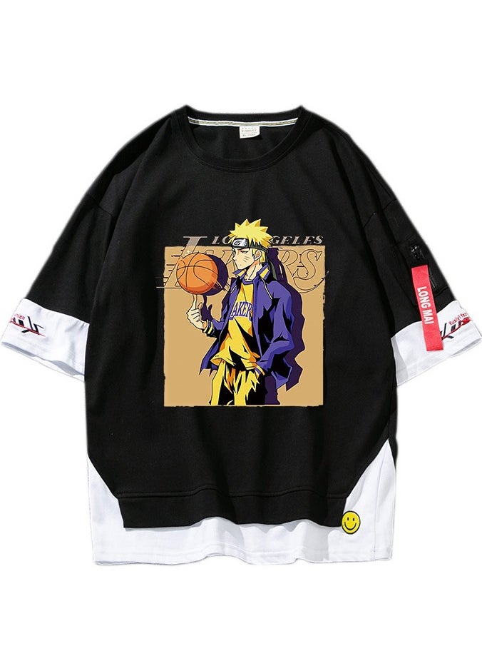 Naruto Uchiha Itachi Tornado Naruto Kakashi Fake Two T-shirts