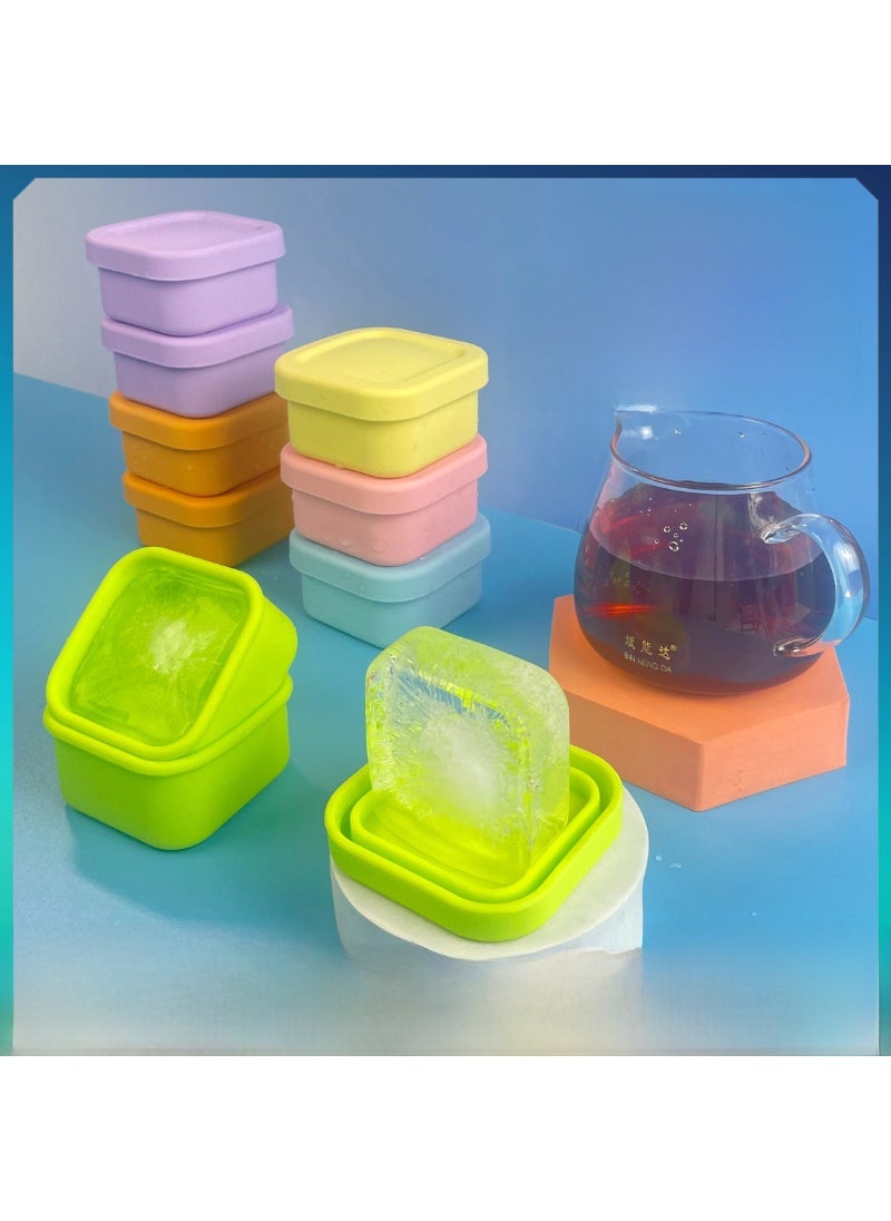 Silicone Ice Cube Tray Easy Release Food-Grade Orange