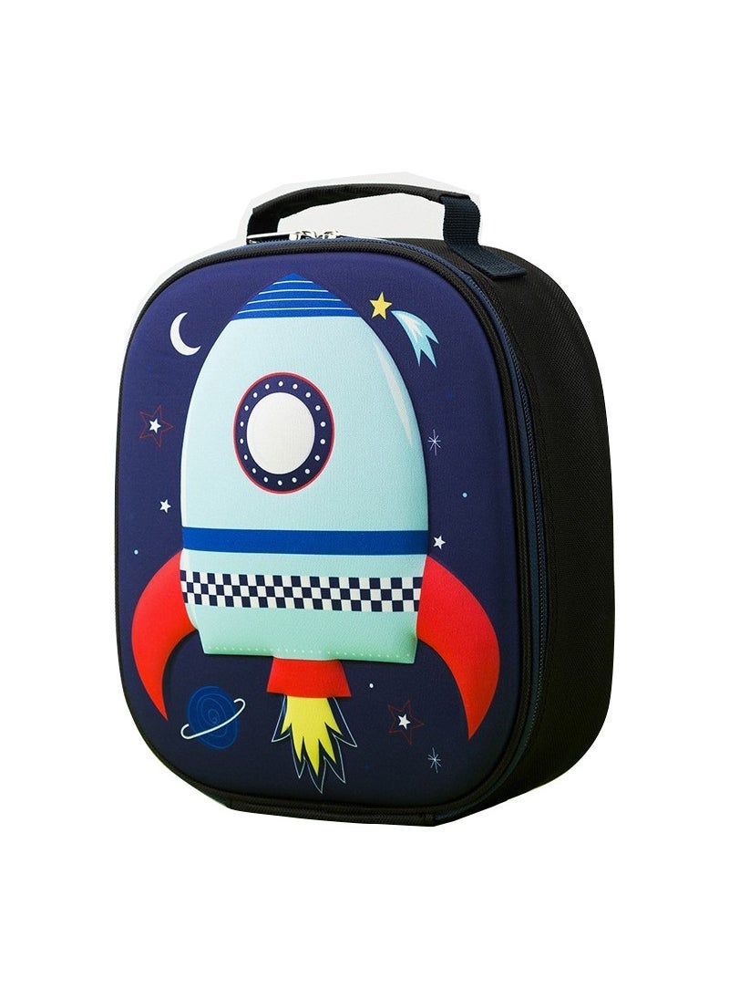 2024 Cartoon Unicorn EVA Lunch Bag Insulated Kids Rocket