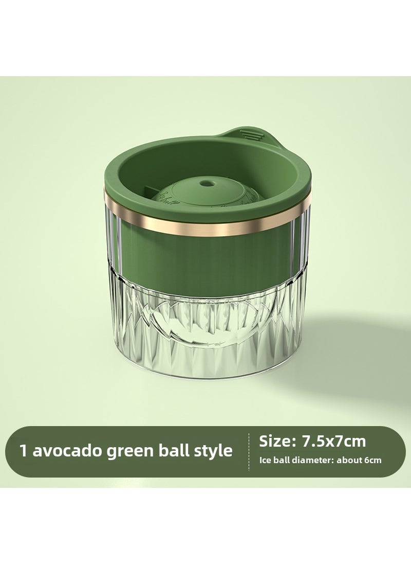 New Luxury Whiskey Ice Sphere Mold Quick-Freeze Single ball-avocado green