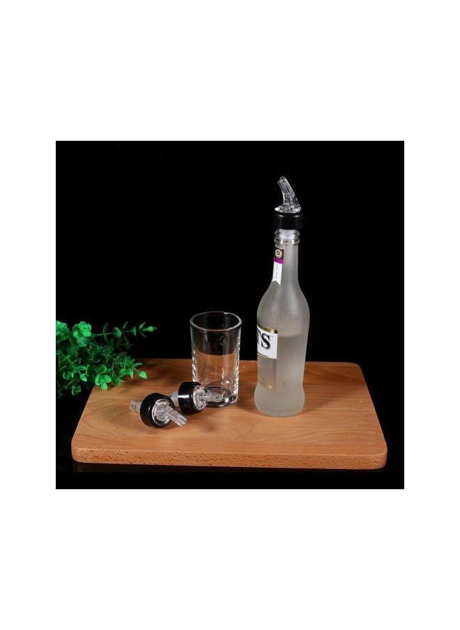 Automatic Measure Liquor Pourers, Plastic Measured Liquor Spirit Pourer Free Flow Wine Bottle Pour Spout Stopper Transparent for Home Bar (Transparent, 6)