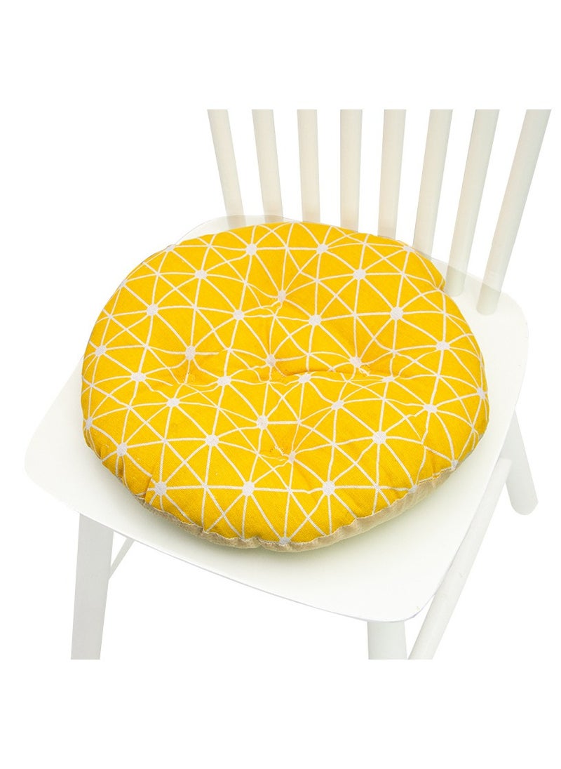 Comfortable Cotton-Linen Breathable Round Chair Cushion for Home and Office