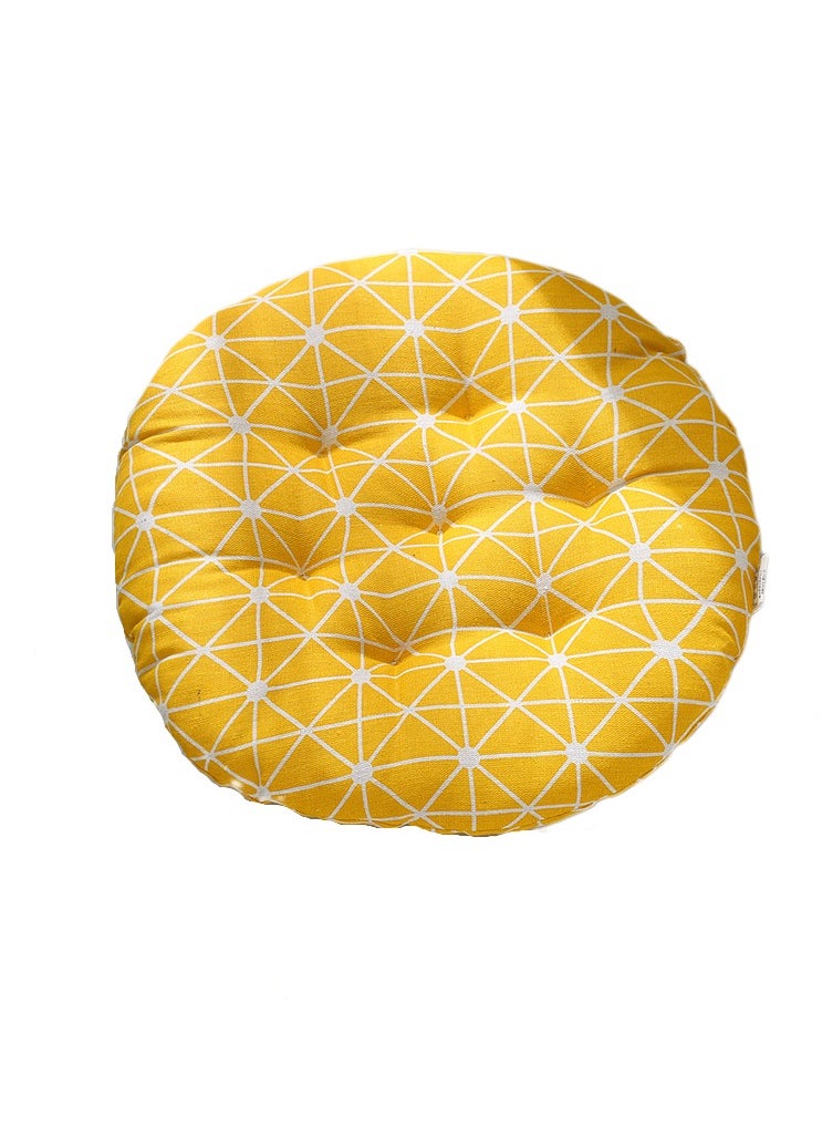 Comfortable Home Office Cotton Linen Breathable Round Chair Cushion