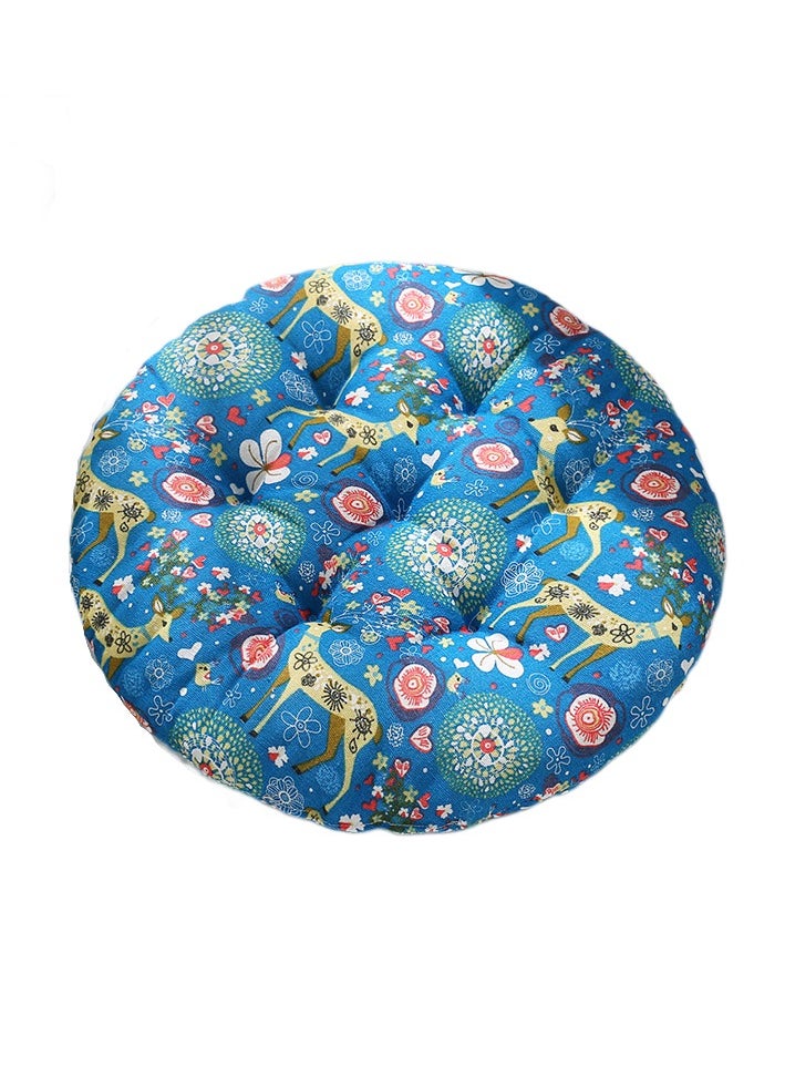 Comfortable Home Office Cotton Linen Breathable Round Chair Cushion