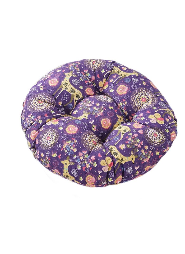 Comfortable Home Office Cotton-Linen Breathable Round Chair Cushion