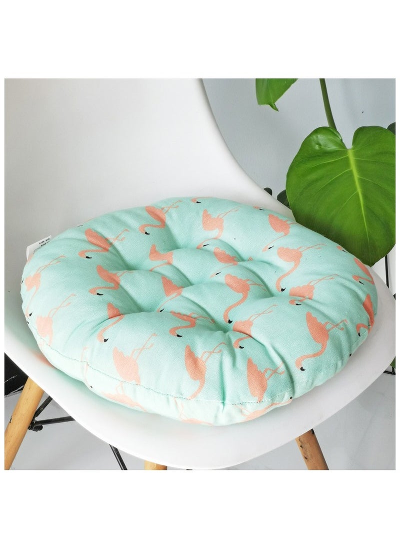 Comfortable Cotton Linen Breathable Round Chair Cushion for Home and Office