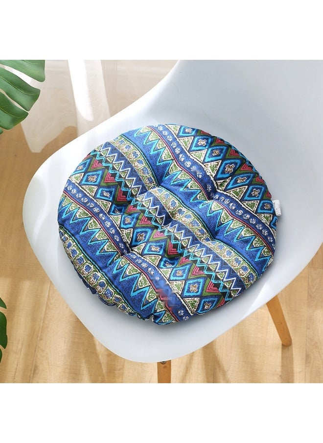 Comfortable Cotton-Linen Breathable Round Chair Cushion for Home Office