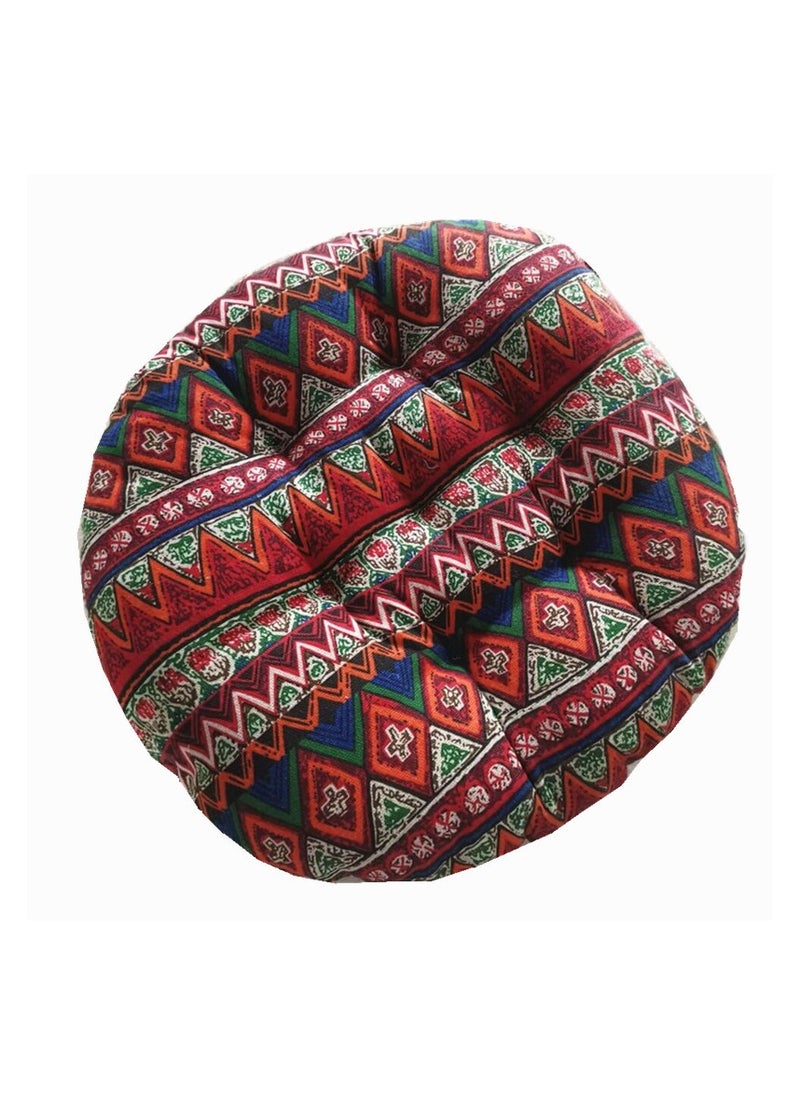 Comfortable Home Office Cotton Linen Breathable Round Chair Cushion