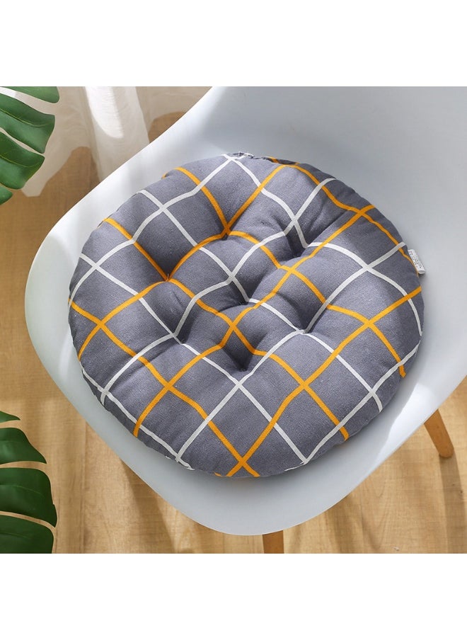 Comfortable Home Office Cotton Linen Breathable Round Chair Cushion