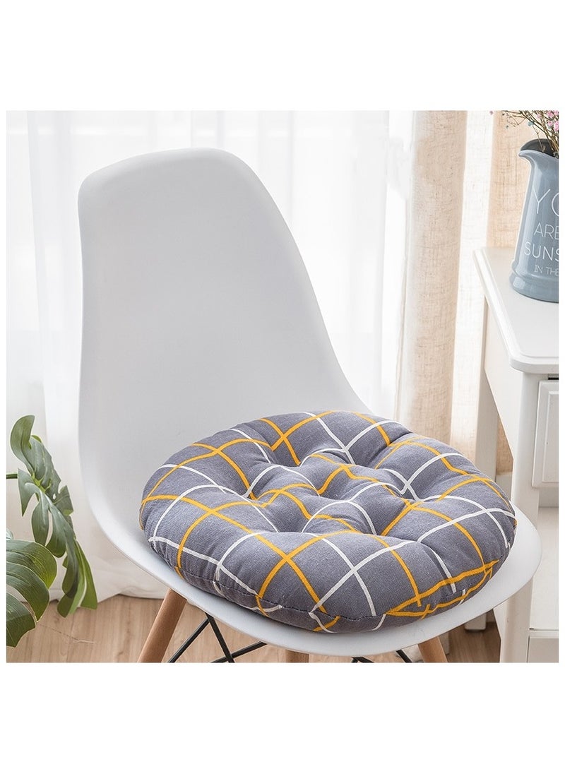 Comfortable Home Office Cotton Linen Breathable Round Chair Cushion