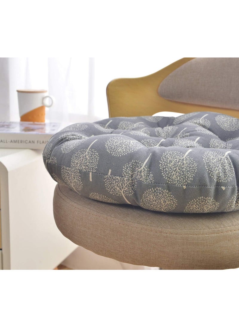 Comfortable Home Office Cotton Linen Breathable Round Chair Cushion