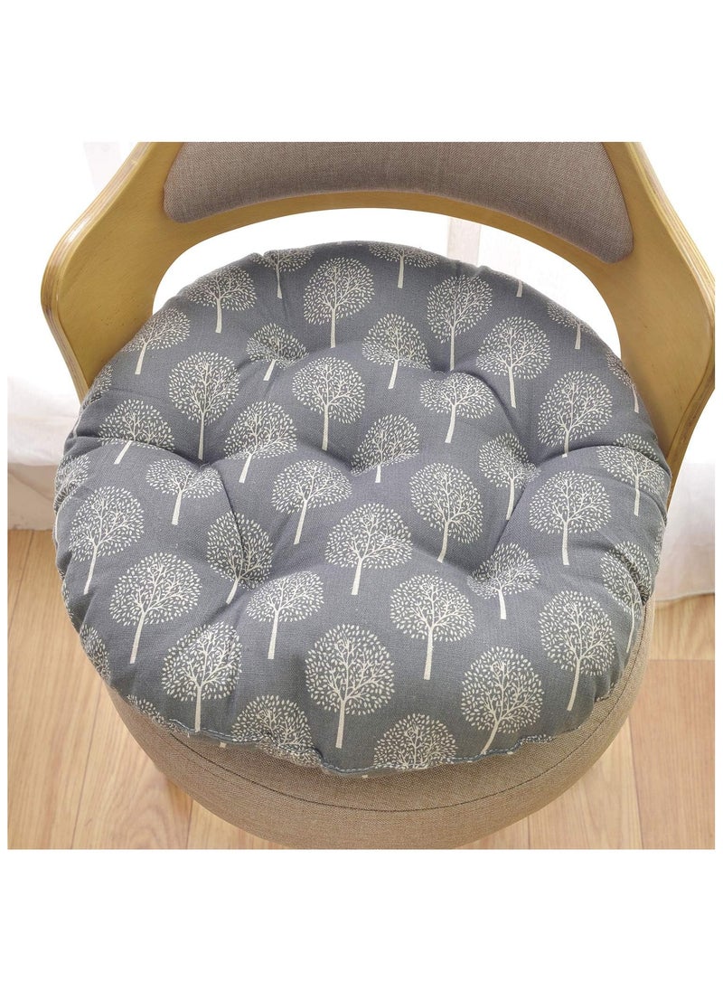 Comfortable Home Office Cotton Linen Breathable Round Chair Cushion