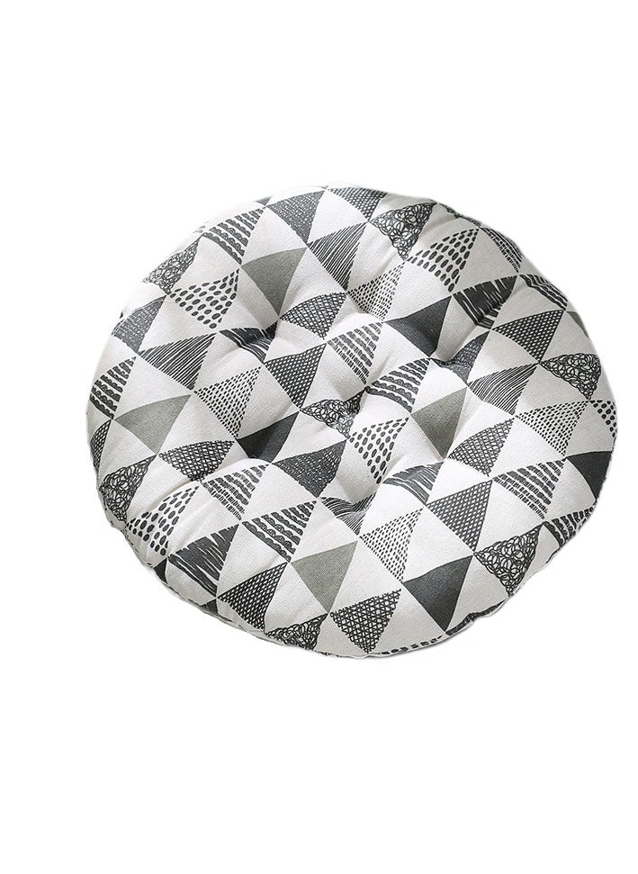 Comfortable Home Office Cotton Linen Breathable Round Chair Cushion