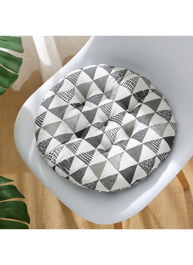 Comfortable Home Office Cotton Linen Breathable Round Chair Cushion