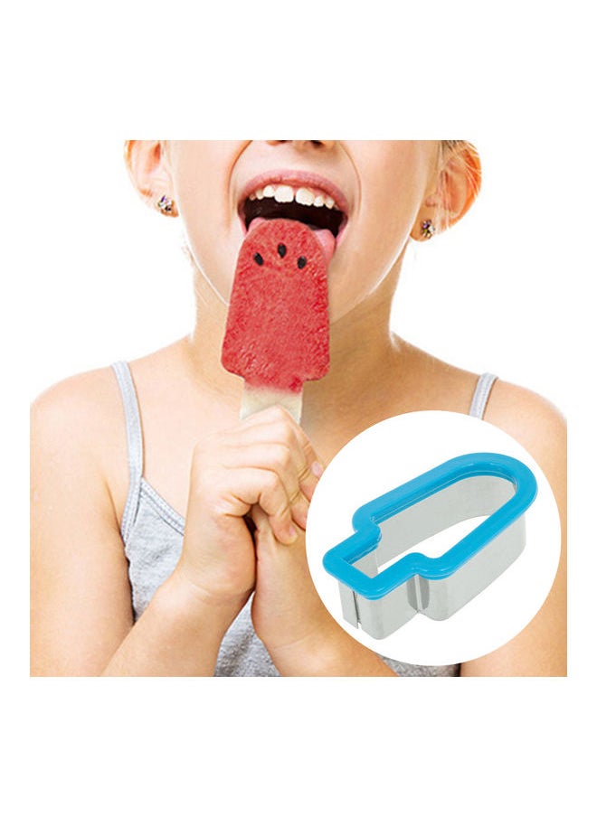 Ice Cream Shape Watermelon Slicer Blue/Silver