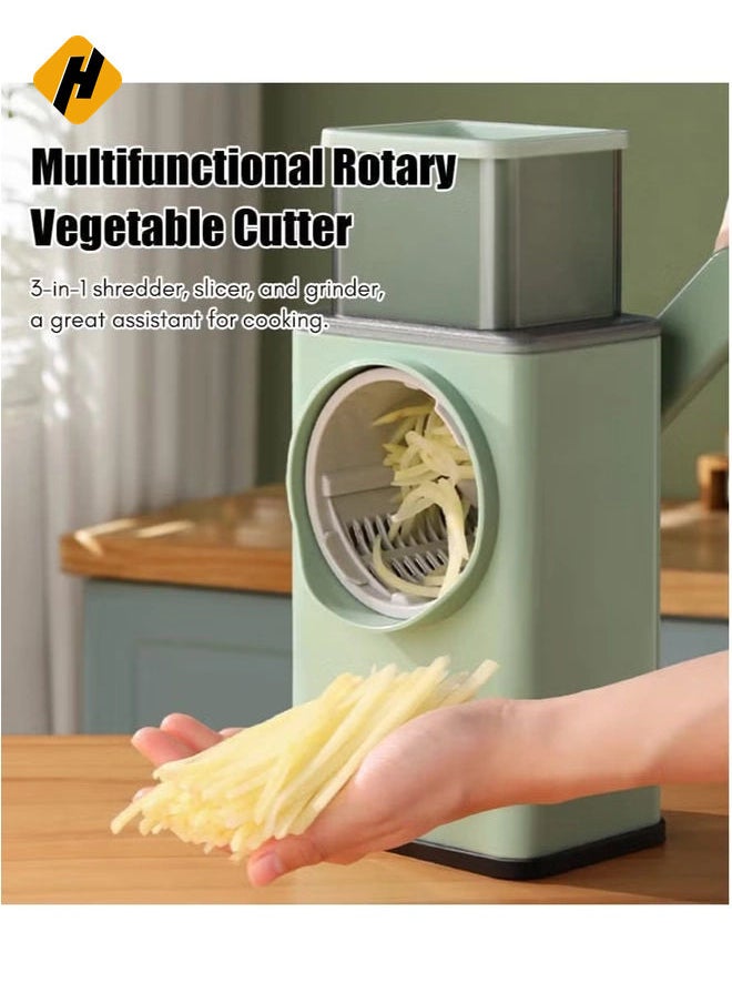 Rotary Cheese Grater, X Home Rotary Cheese Grater,Handheld Vegetables Slicer Cheese Shredder 3 in 1