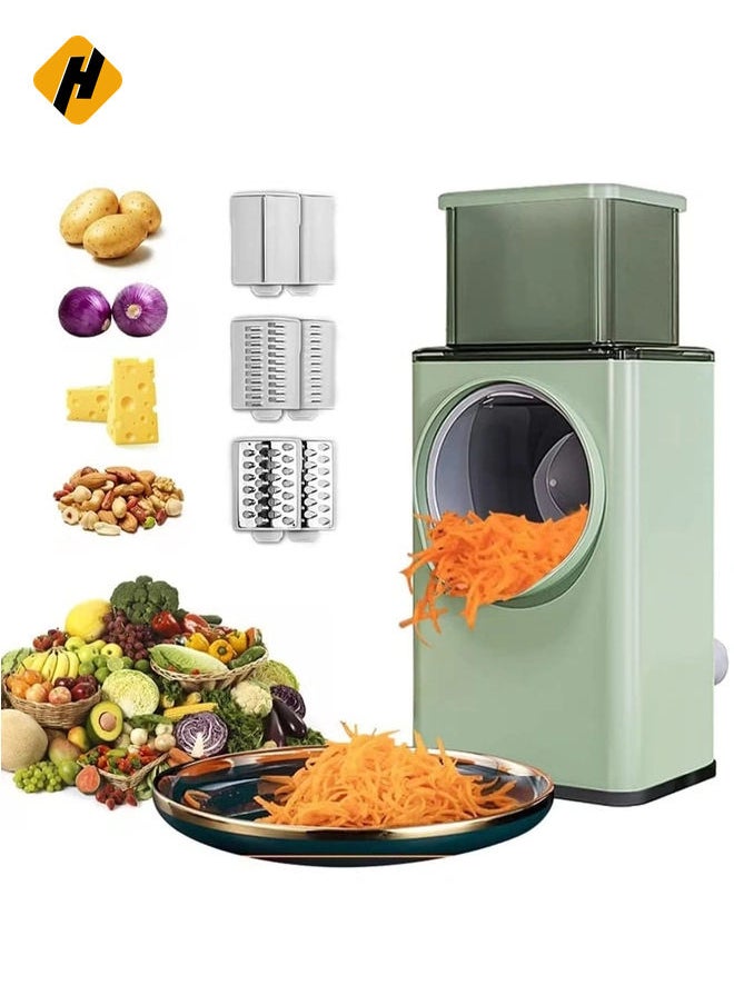 Rotary Cheese Grater, X Home Rotary Cheese Grater,Handheld Vegetables Slicer Cheese Shredder 3 in 1