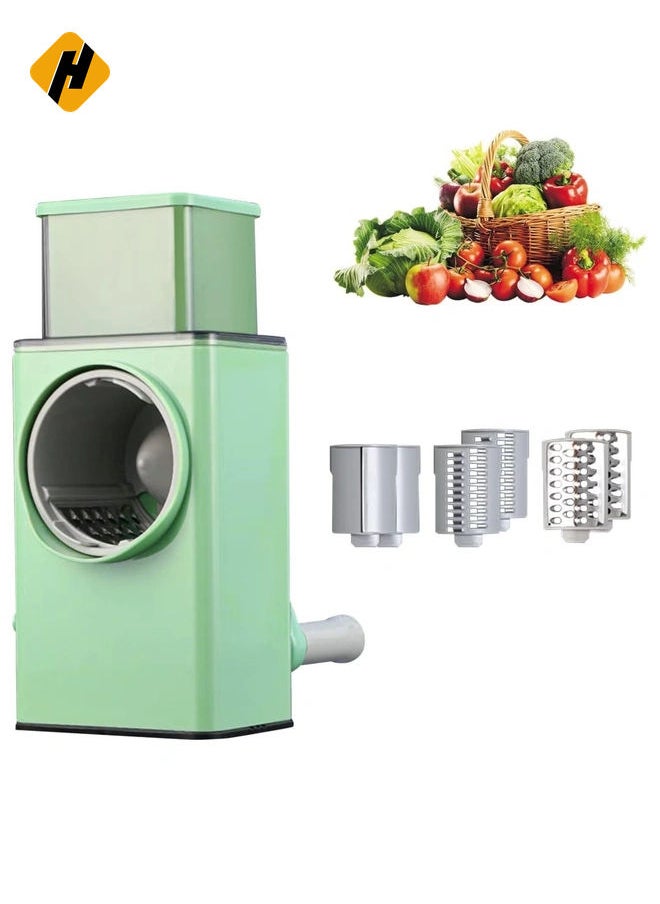 Rotary Cheese Grater, X Home Rotary Cheese Grater,Handheld Vegetables Slicer Cheese Shredder 3 in 1