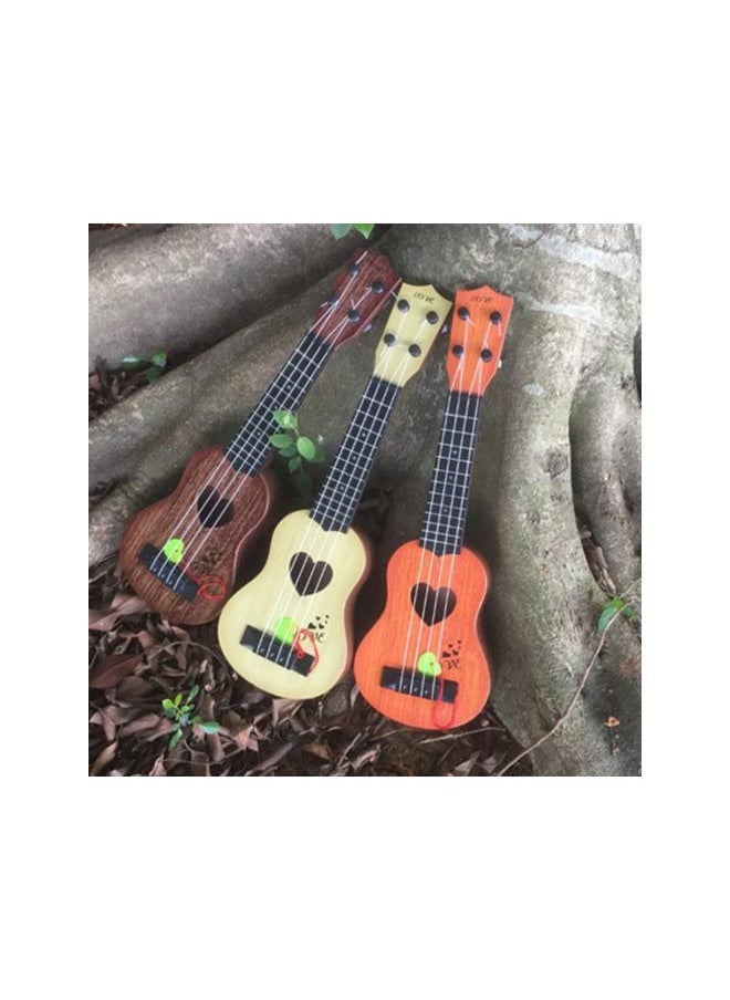 Ukulele Guitar Soprano Ukulele Children Small Ukulele Mini Guitar Playing Toy Beginner Ukulele with Four Strings (Beige)