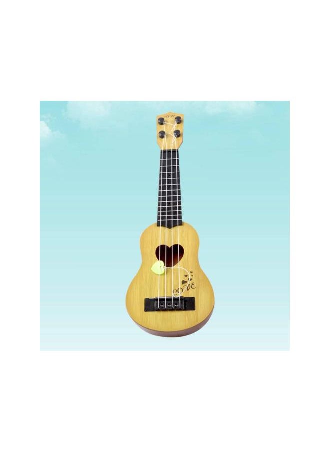 Ukulele Guitar Soprano Ukulele Children Small Ukulele Mini Guitar Playing Toy Beginner Ukulele with Four Strings (Beige)