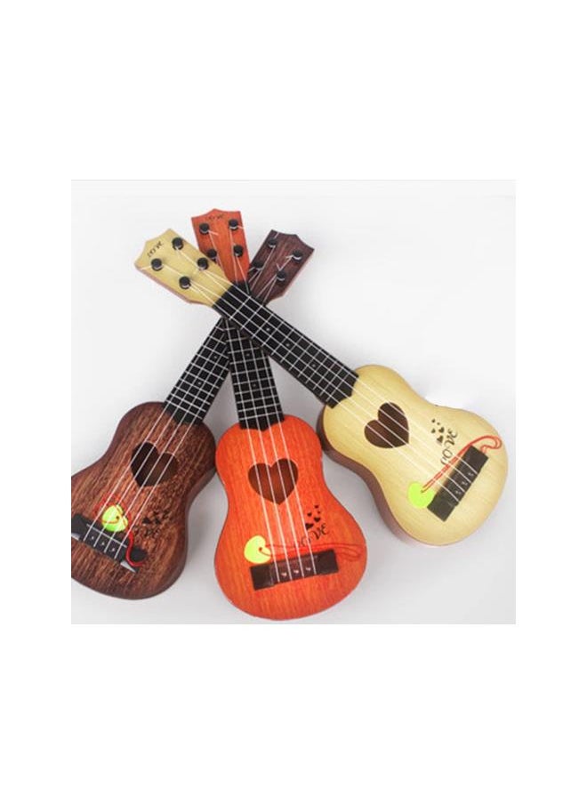 Ukulele Guitar Soprano Ukulele Children Small Ukulele Mini Guitar Playing Toy Beginner Ukulele with Four Strings (Beige)