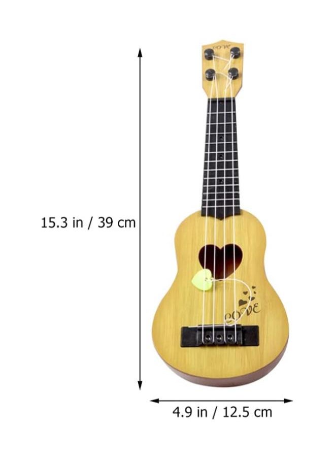 Ukulele Guitar Soprano Ukulele Children Small Ukulele Mini Guitar Playing Toy Beginner Ukulele with Four Strings (Beige)