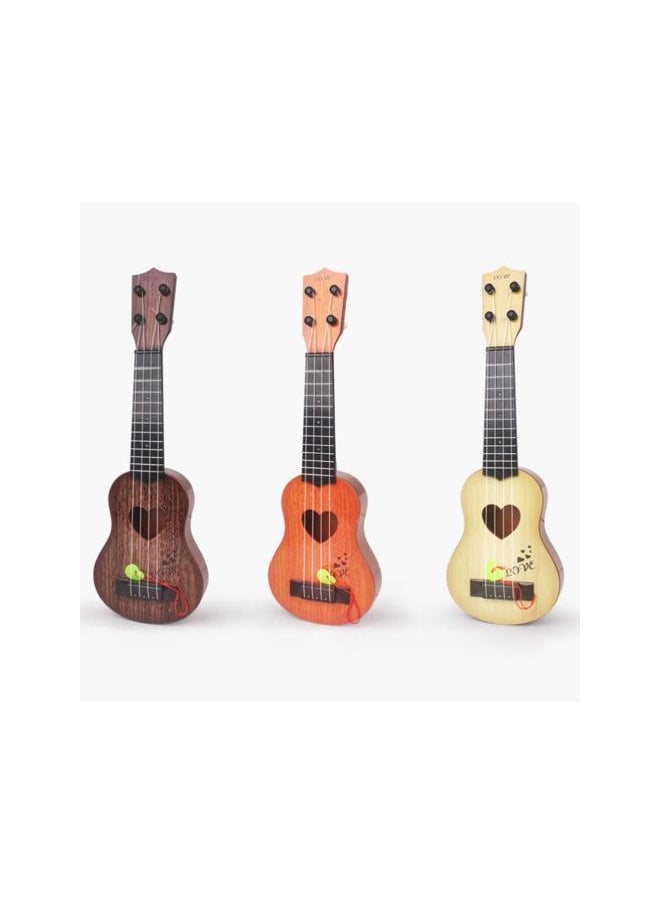 Ukulele Guitar Soprano Ukulele Children Small Ukulele Mini Guitar Playing Toy Beginner Ukulele with Four Strings (Khaki)