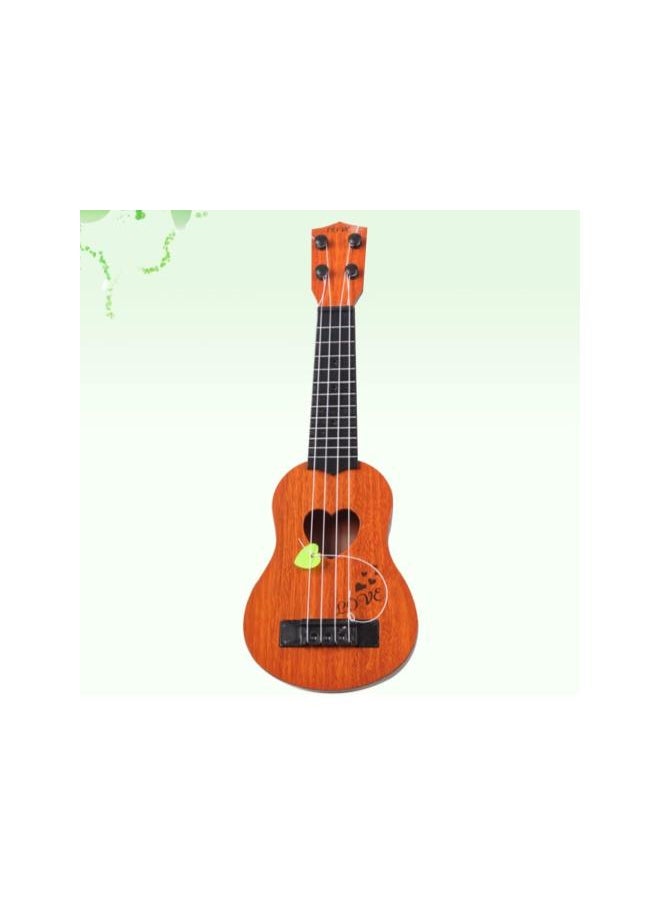 Ukulele Guitar Soprano Ukulele Children Small Ukulele Mini Guitar Playing Toy Beginner Ukulele with Four Strings (Khaki)