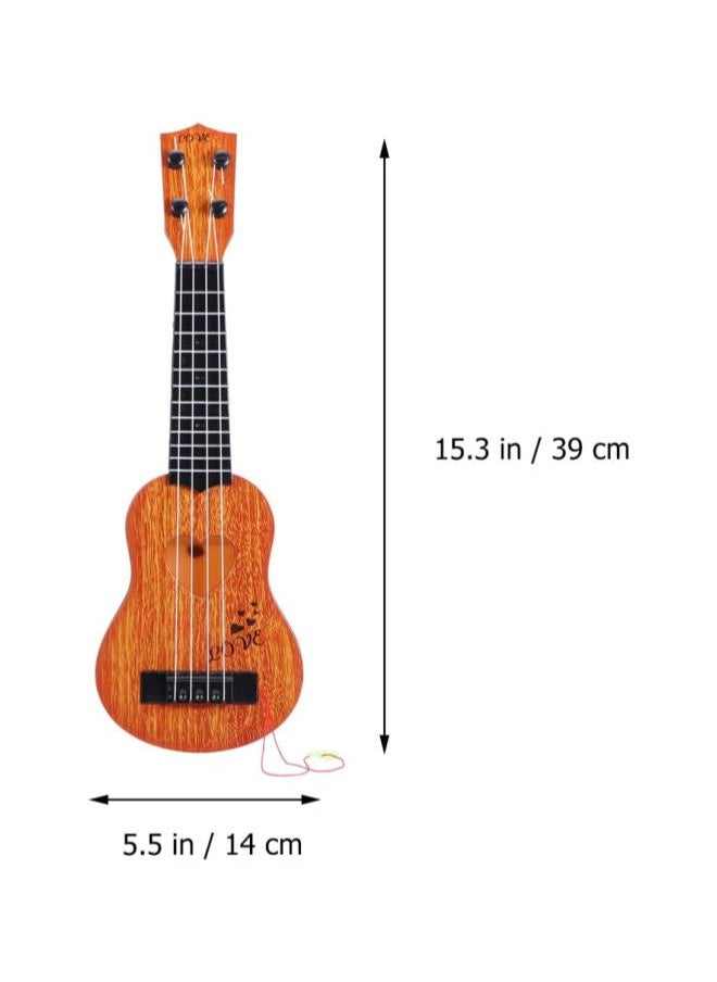 Ukulele Guitar Soprano Ukulele Children Small Ukulele Mini Guitar Playing Toy Beginner Ukulele with Four Strings (Khaki)