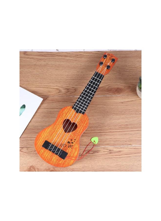 Ukulele Guitar Soprano Ukulele Children Small Ukulele Mini Guitar Playing Toy Beginner Ukulele with Four Strings (Khaki)