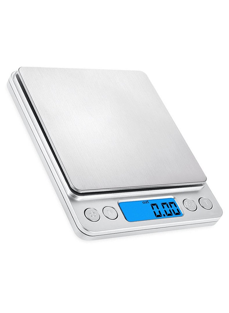 1 x 5 pcs 3kg Digital Kitchen Scale 0.01g Precision Stainless Steel English Battery 500g/0.01g (spot) recommended