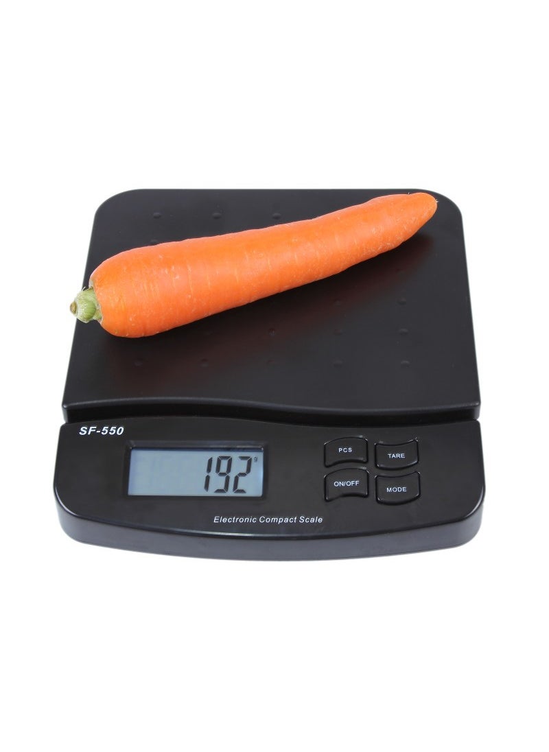 1 x 5 pcs Black SF550 Digital Kitchen Scale for Baking Delivery with battery