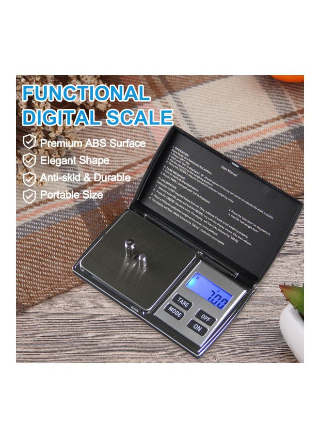 Digital Pocket Weighing Scale Black 13.00x2.70x8.70cm