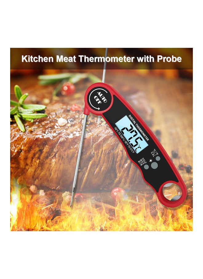 Digital Cooking Food Thermometer Red/Black 17x3x5cm